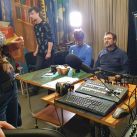Михаил Базаров давал интервью на радио русский рок, рассказывал о своей выставке 