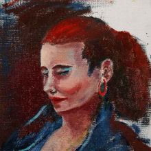 Вечерний портрет 20 30 см масло холст 2018 автор Михаил Базаров