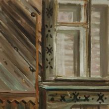 Секретное окно I, холст, масло, 35х50 см, 2019, автор Михаил Базаров