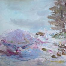 Финский залив, апрель, холст,масло, 40х60 см, 2019 год , автор Базаров Михаил